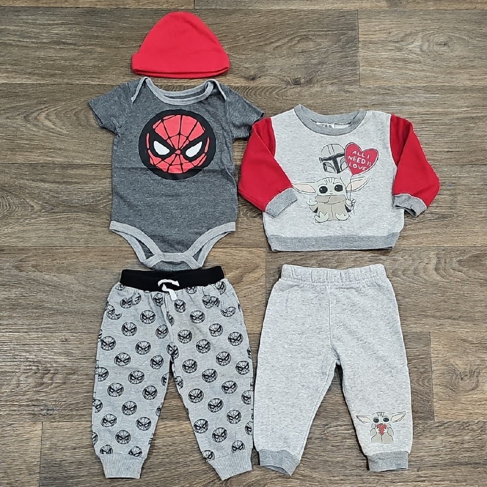 Marvel And Star Wars Baby Boys 12 Months matching Sets